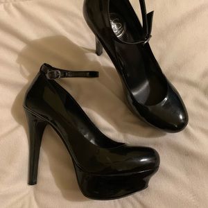 Black platform heels